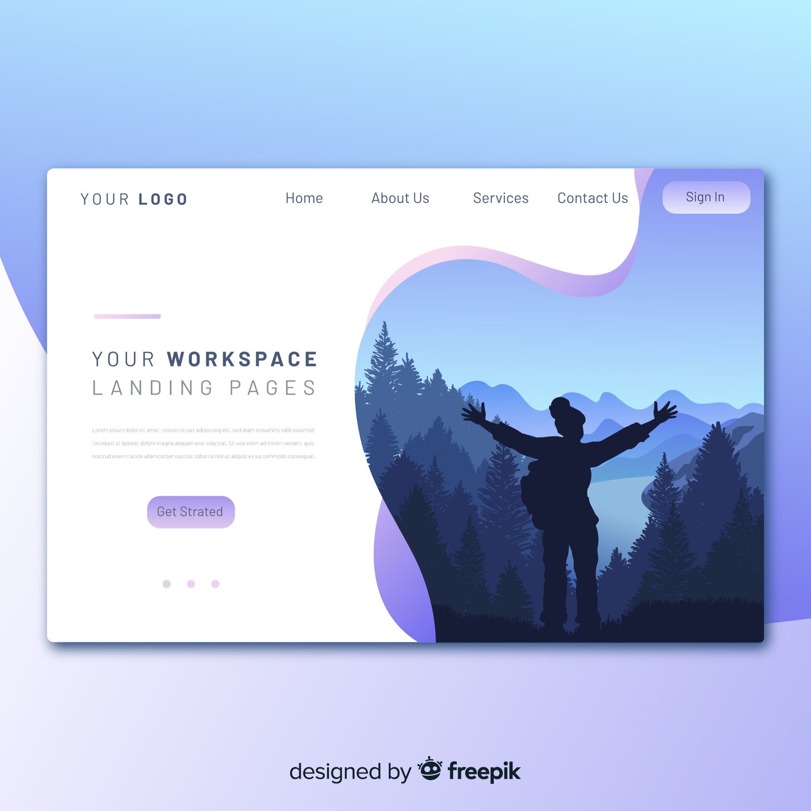 Custom landing page preview